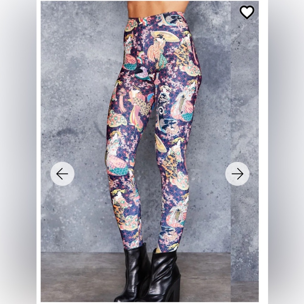 Blackmilk Courtesans of Kikugawa Geisha HWMF Leggings Limited XXS Full Length